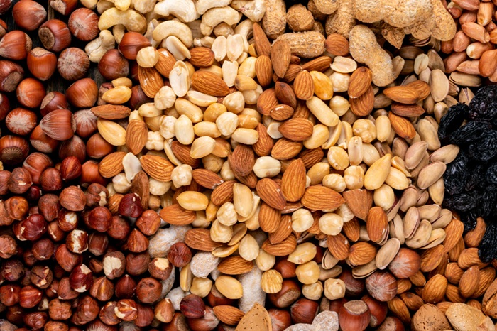 Dry Fruits - almonds cashews raisins dates and walnuts